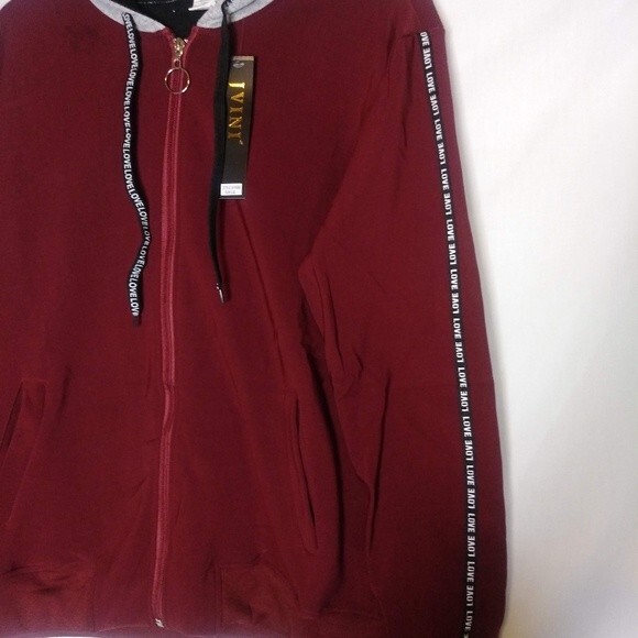 Burgundy LOVE Sweatsuit S/M - Picture 2 of 11